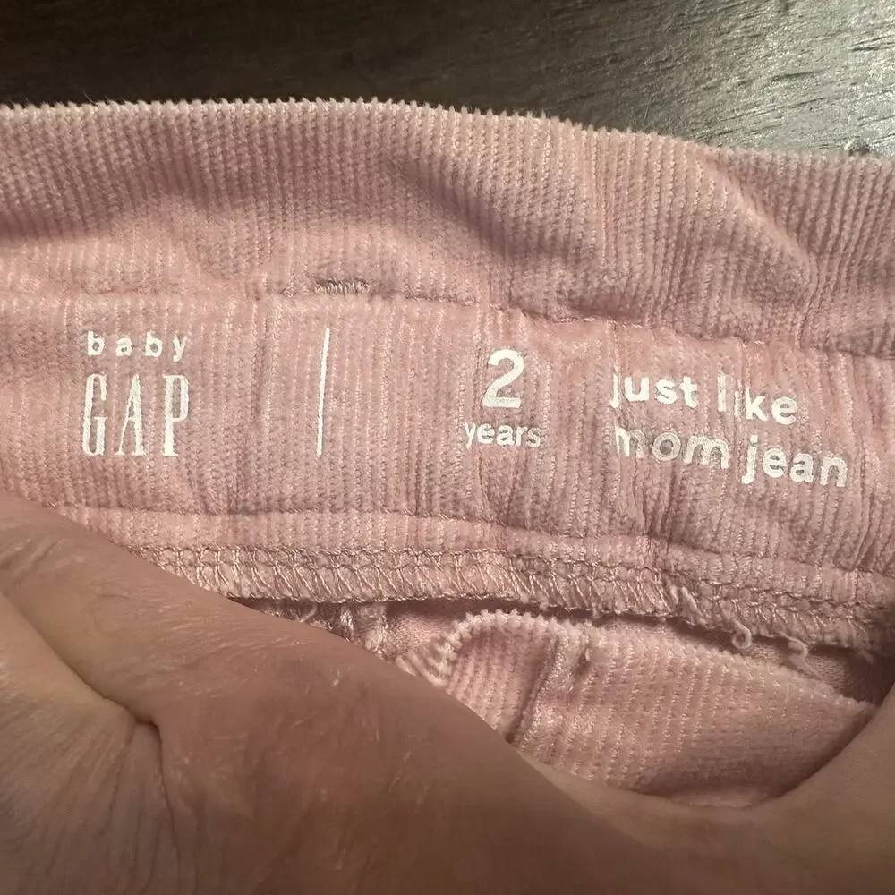 Gap Toddler Girl Curduroy Jeans Pants Pink 2T Just‎ Like Mom NWT